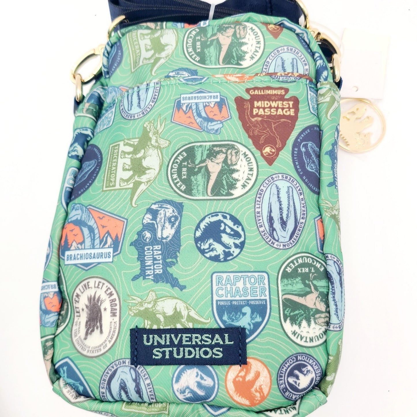 NEW Universal Studios Jurassic World Park Crossbody AOP Dinosaur Observation Bag