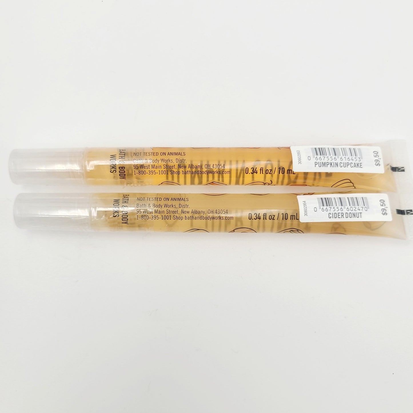 Bath & Body Works Cider Donut Pumpkin Cupcake Burst Lip Gloss .34 oz/10ml Sealed