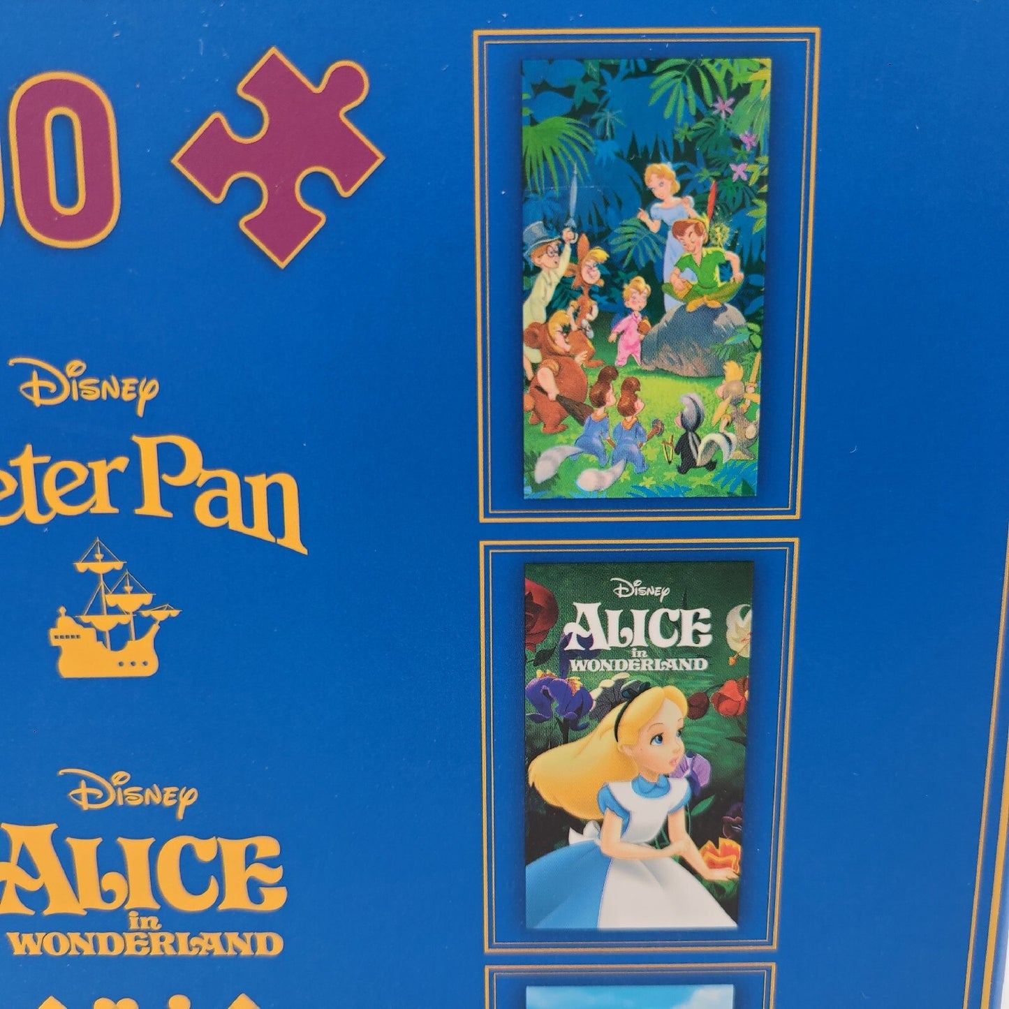 Disney Park Storybook Classics 4-Pack Puzzle Set Pinocchio Dumbo Peter Pan Alice