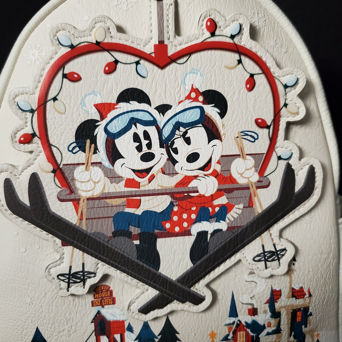 Loungefly Disney Parks Mickey & Minnie Holiday Backpack Christmas Walt's Lodge