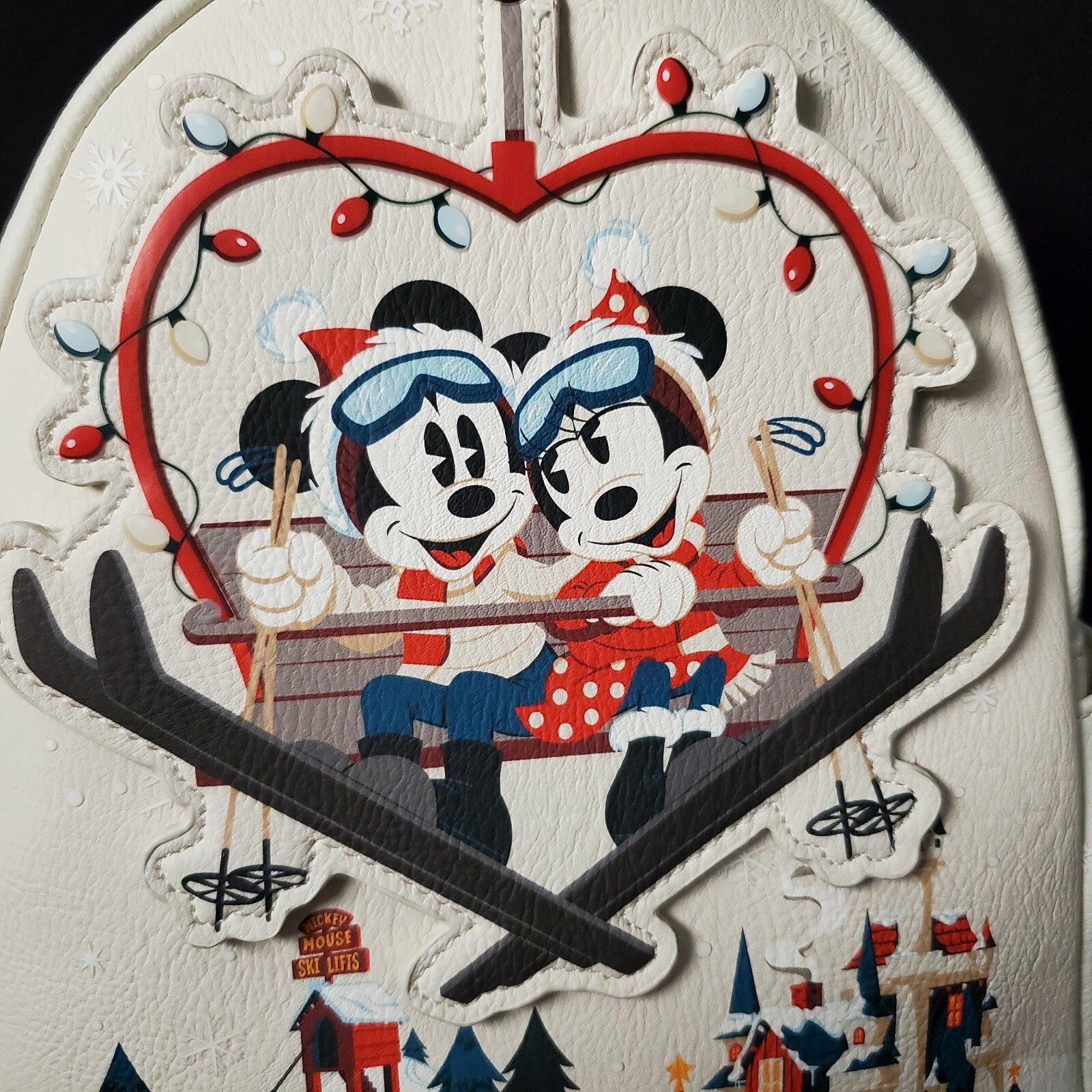 Loungefly Disney Parks Mickey & Minnie Holiday Backpack Christmas Walt's Lodge