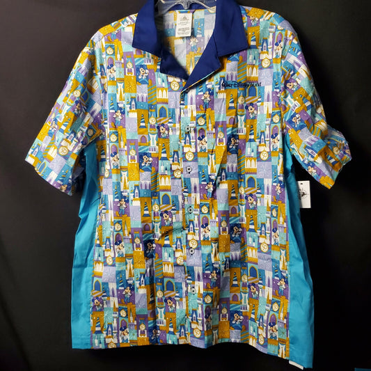 MEDIUM 2021 Walt Disney World 50th Anniversary Retro Bowling Camp Shirt Adult