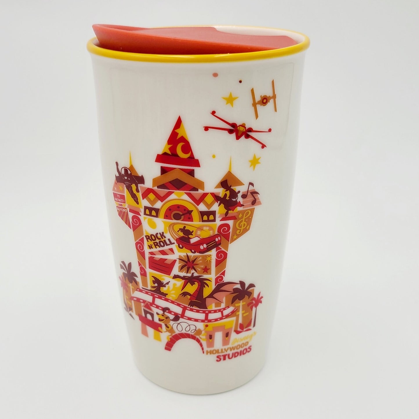 NEW Starbucks Tumbler Disney Parks Hollywood Studios Ceramic Travel Cup Mug 12oz