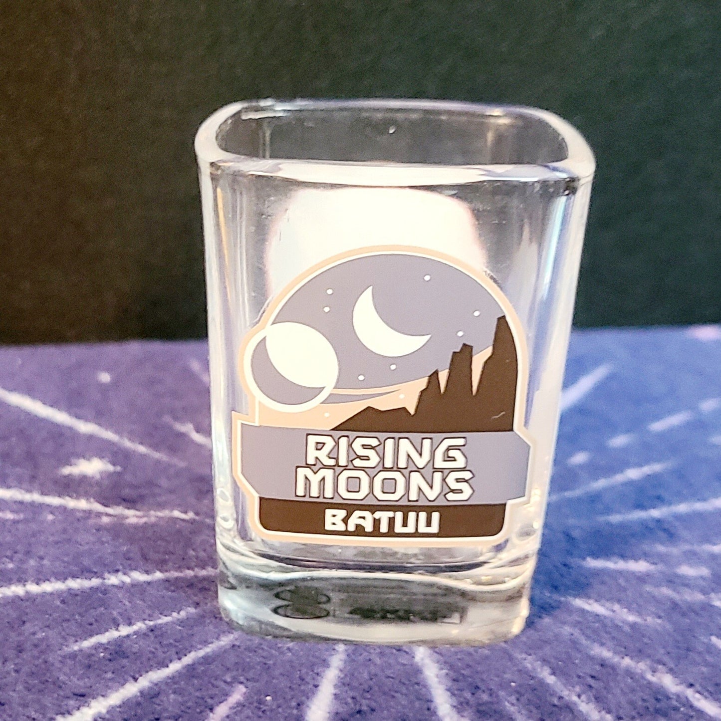 2023 Disney Parks Star Wars Batuu Bright Suns Rising Moons Dual Sided Shot Glass