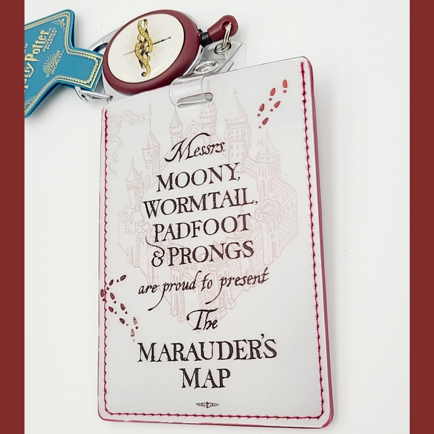 *Marauder's Map ID Badge* Universal Studios Wizarding World Of Harry Potter REEL