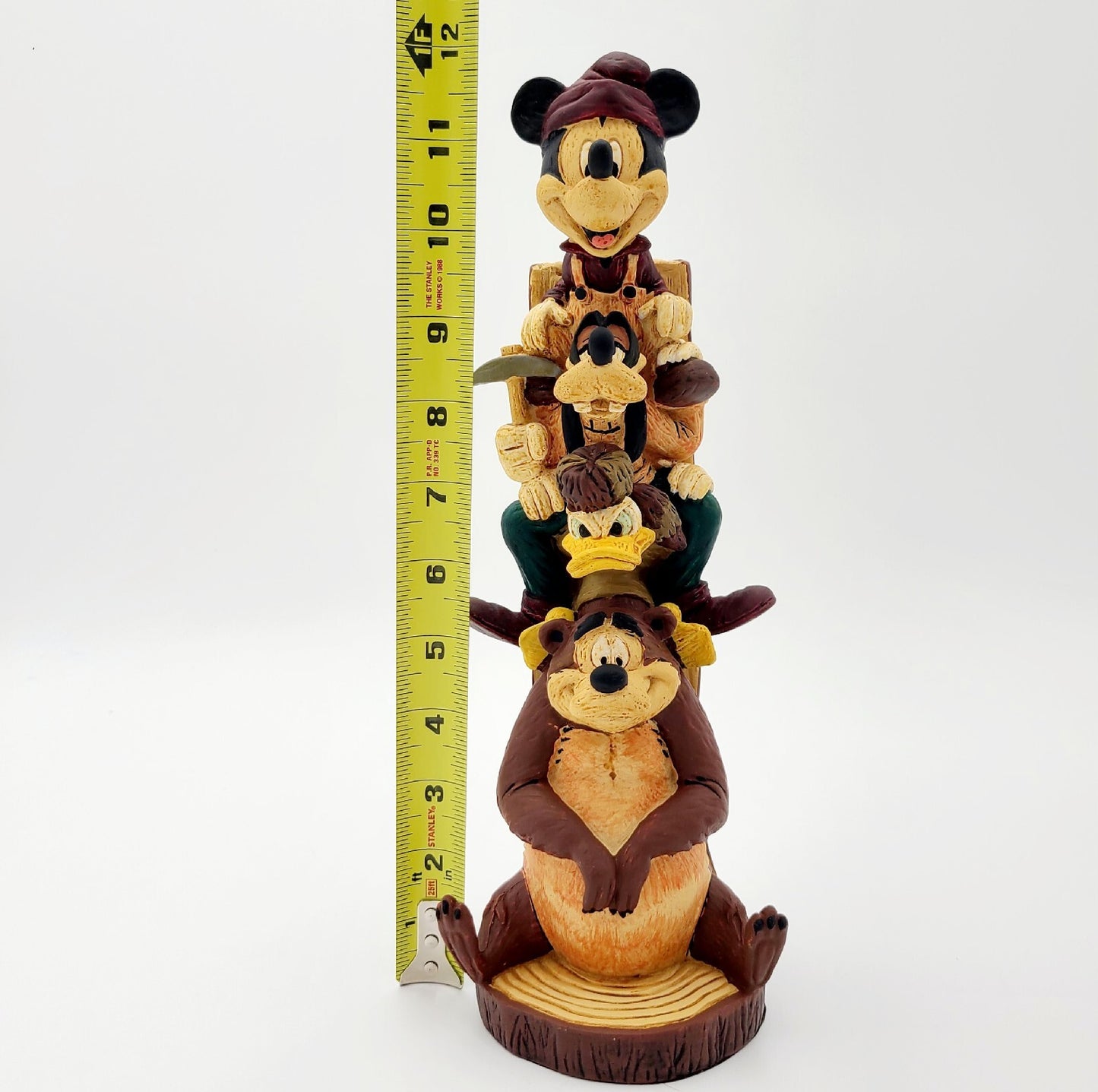 Disney Parks Wilderness Lodge Resort Mickey & Friends Totem Pole 12" Figurine
