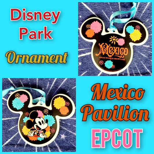 Disney Parks Epcot World Showcase Mexico Mickey Mouse Icon Ceramic Ornament NEW