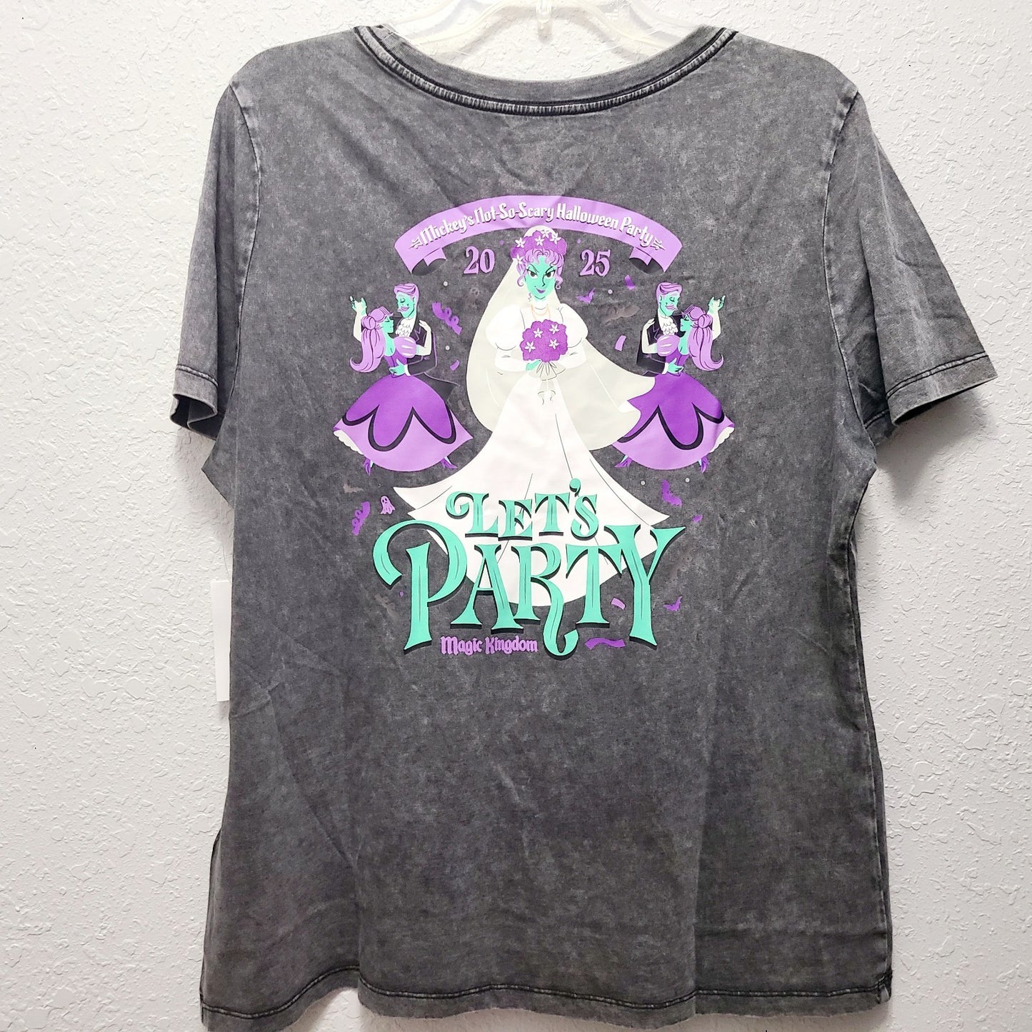 LARGE Disney Park Haunted Mansion Bride Not Scary Halloween Party MNSSHP Shirt