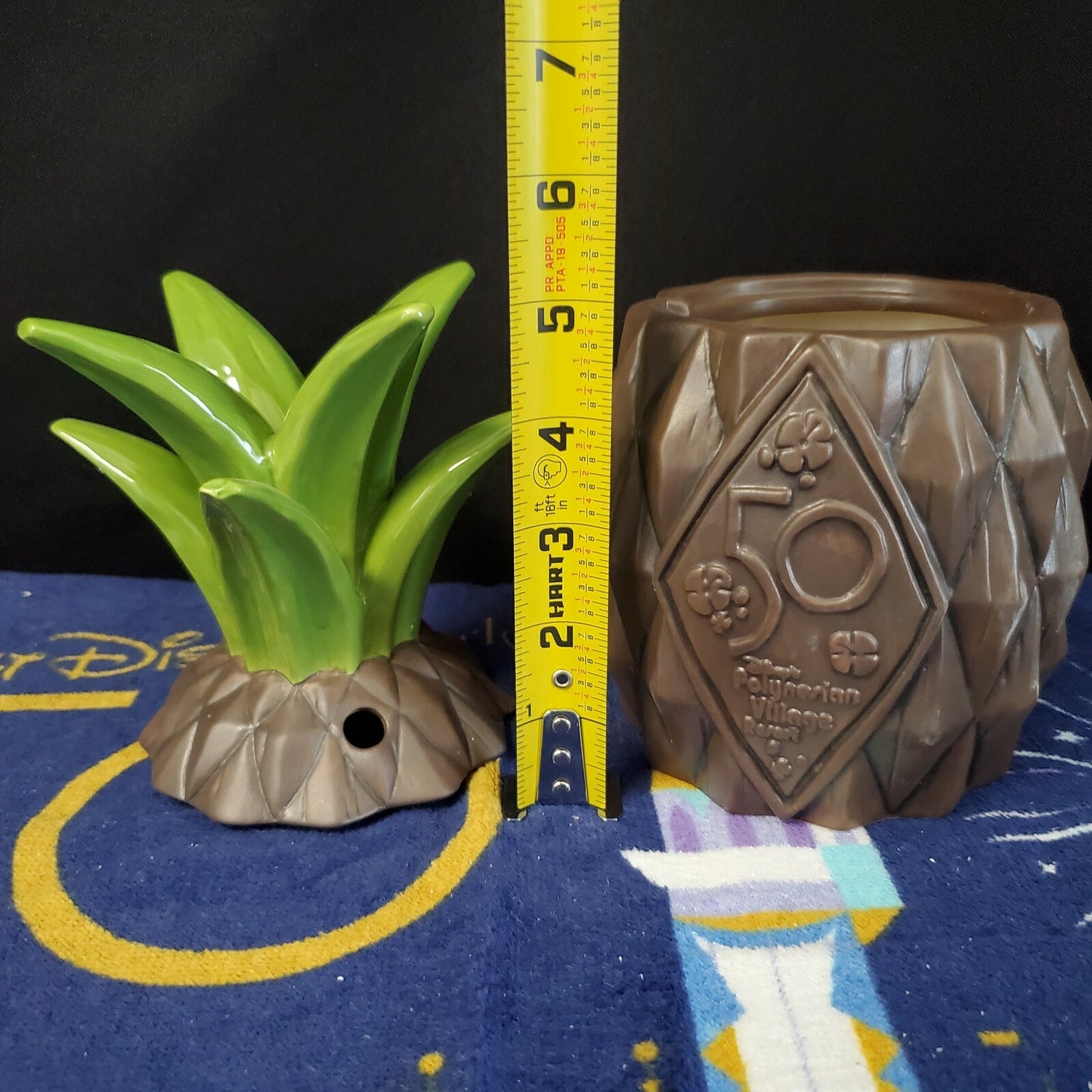 Walt Disney World Parks Polynesian Resorts 50th Anniv Pineapple Tiki Mug Sipper