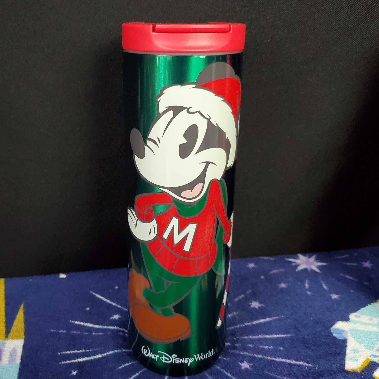 NEW 2022 Walt Disney World Parks Christmas Mickey Starbucks Metal Tumbler Cup