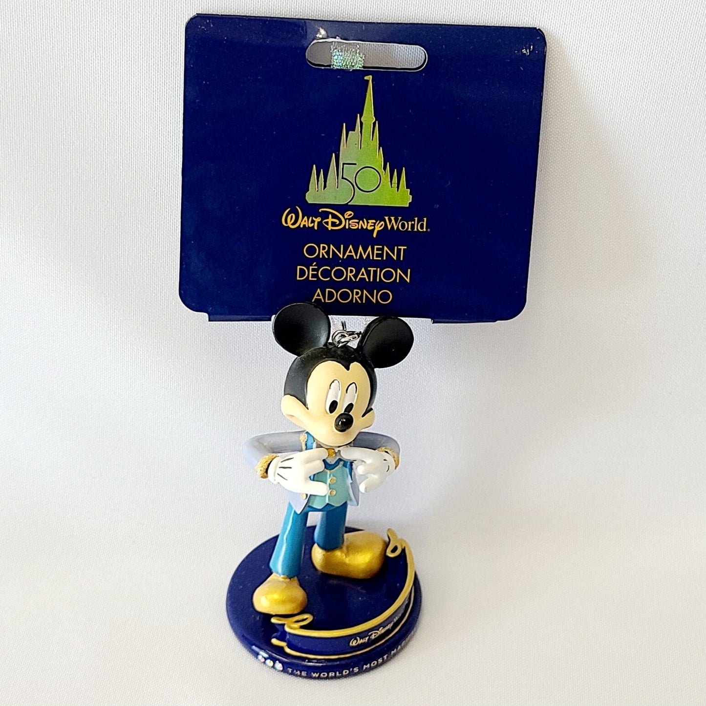 *2 Ornament Set* Walt Disney World Park 50th Anniversary Mickey Minnie Christmas