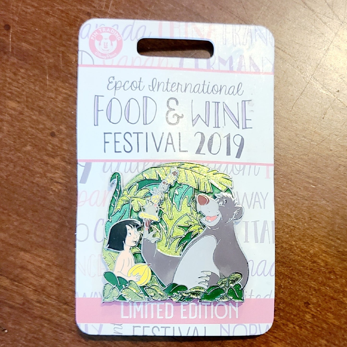 NEW Disney Parks Pin Mowgli & Baloo Jungle Book Epcot Food & Wine Festival 2019
