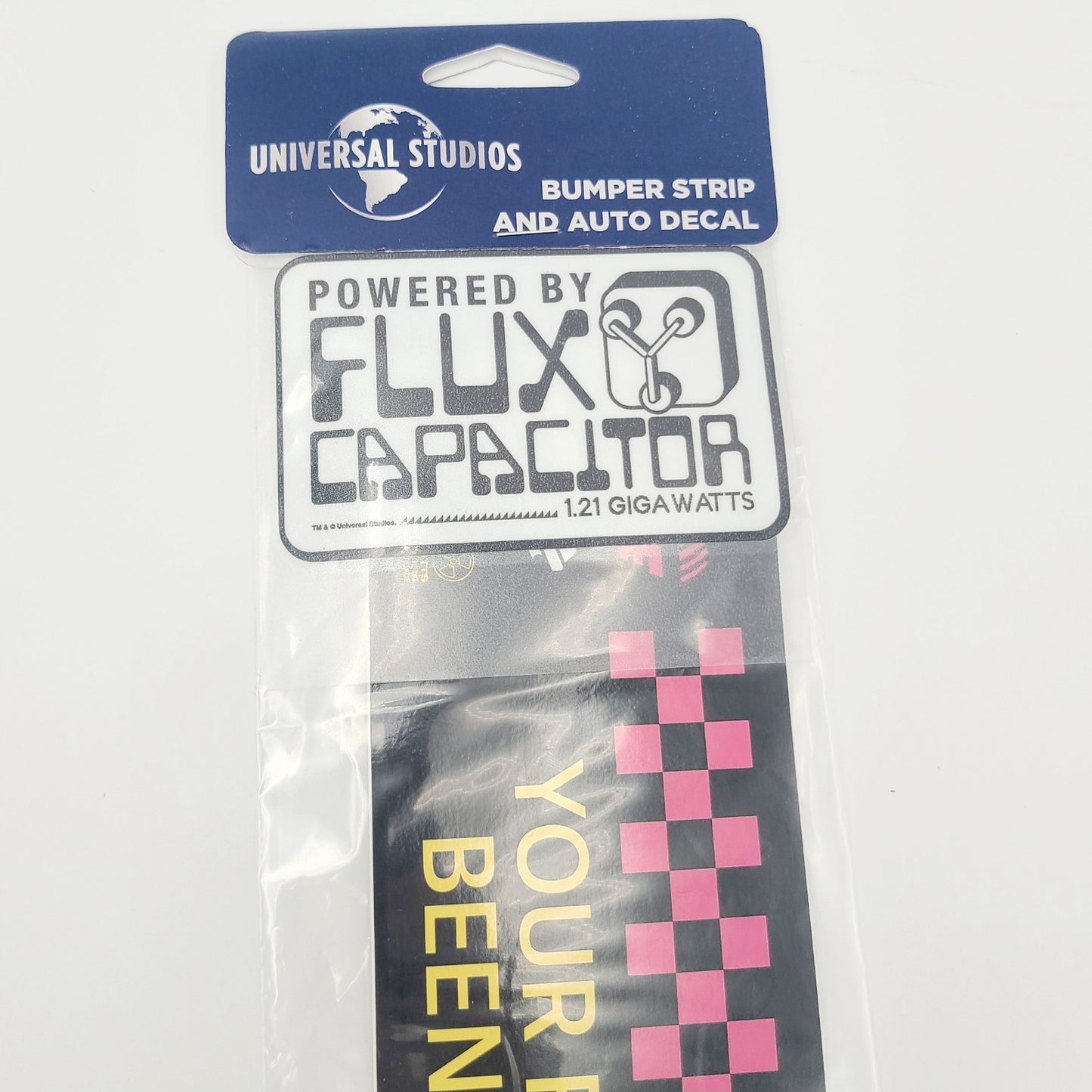 Universal Studios Auto Decal & Bumper Strip 2 Piece Cut Back To The Future Flux