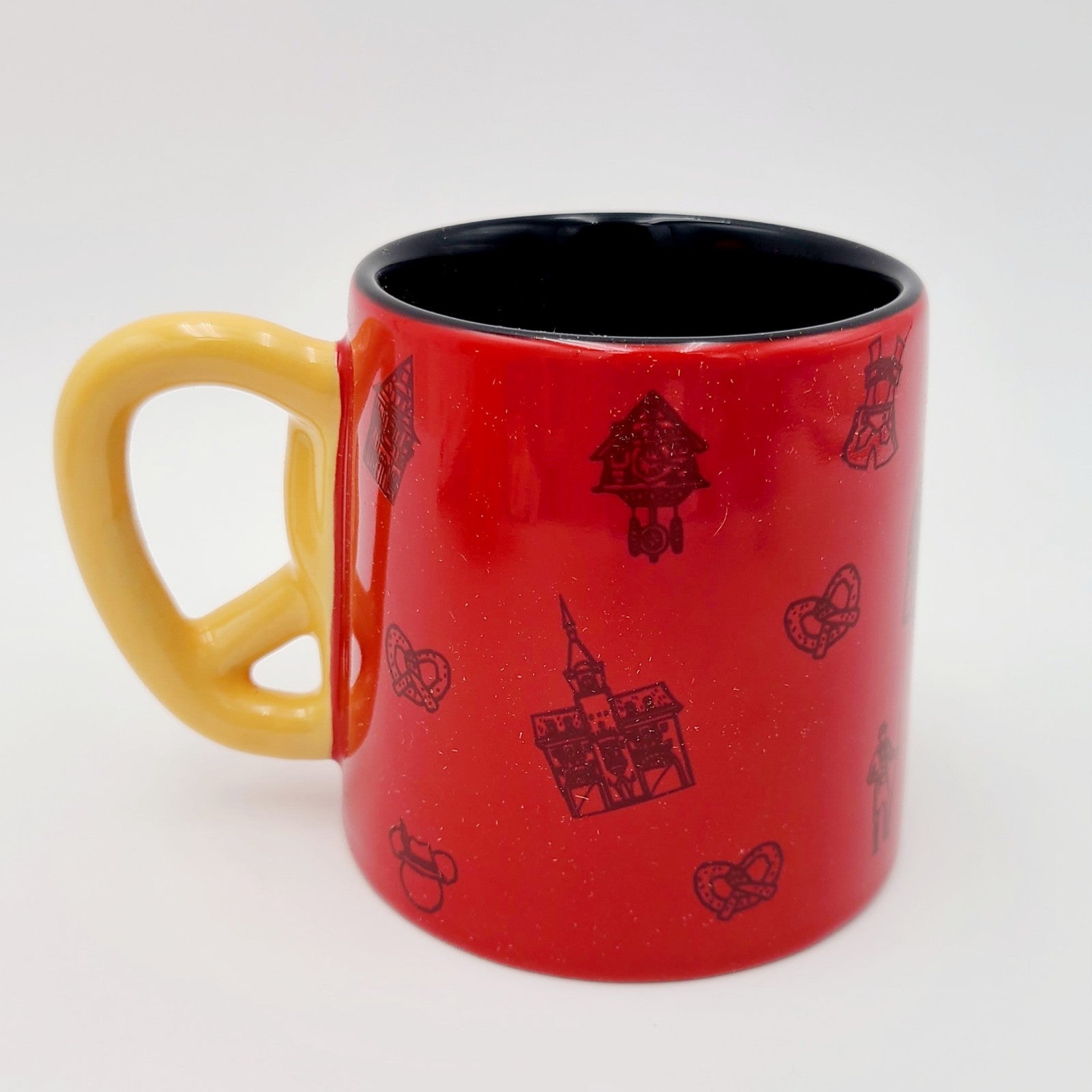 NEW 2024 Disney Parks EPCOT Germany Mickey Mouse Ceramic Coffee Red Mug Showcase