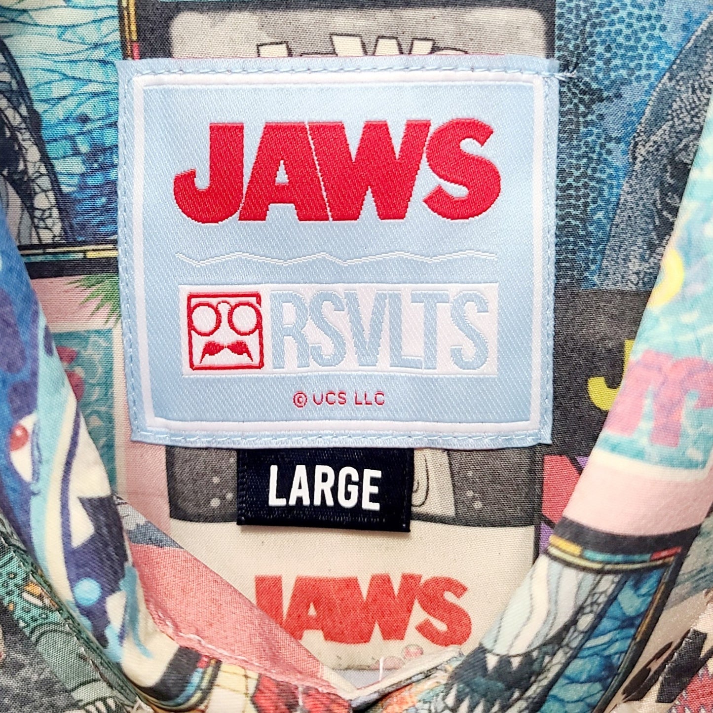Rsvlts LARGE 2025 Universal Studios JAWS 50th Anniversary Shirt Kunuflex NEW