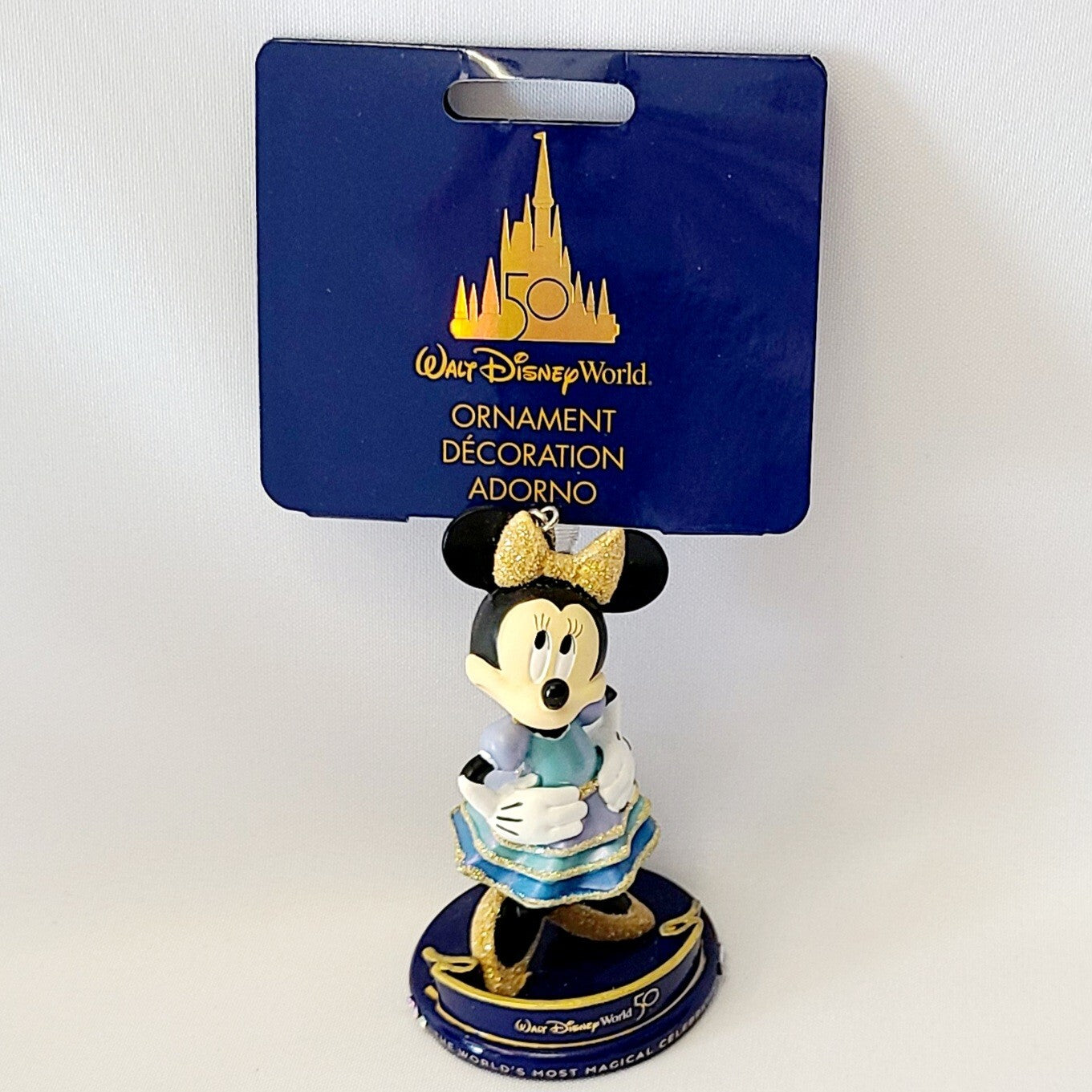 *2 Ornament Set* Walt Disney World Park 50th Anniversary Mickey Minnie Christmas