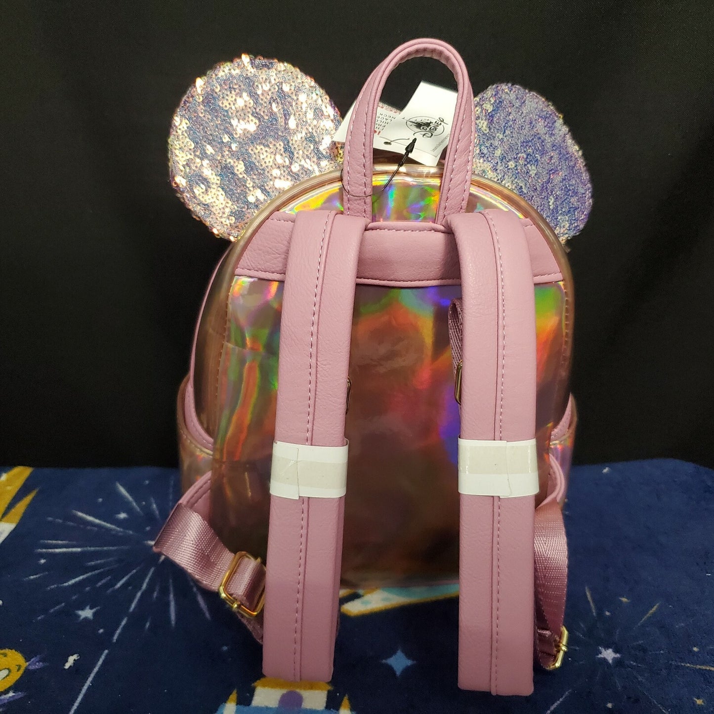 *Backpack Set* Disney Parks 50th Anniversary Iridescent Pink & Blue Loungefly