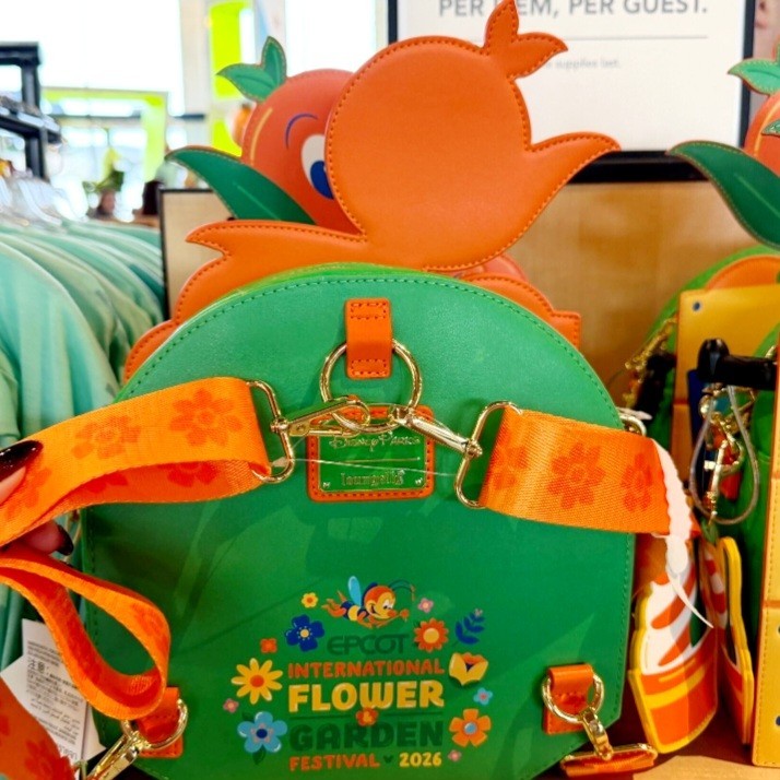 Disney Parks 2026 EPCOT Flower Garden Loungefly Spike Orange Bird Dole Backpack