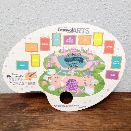 2024 Disney Parks EPCOT Festival Of The Arts Scavenger Hunt Map Stickers Figment