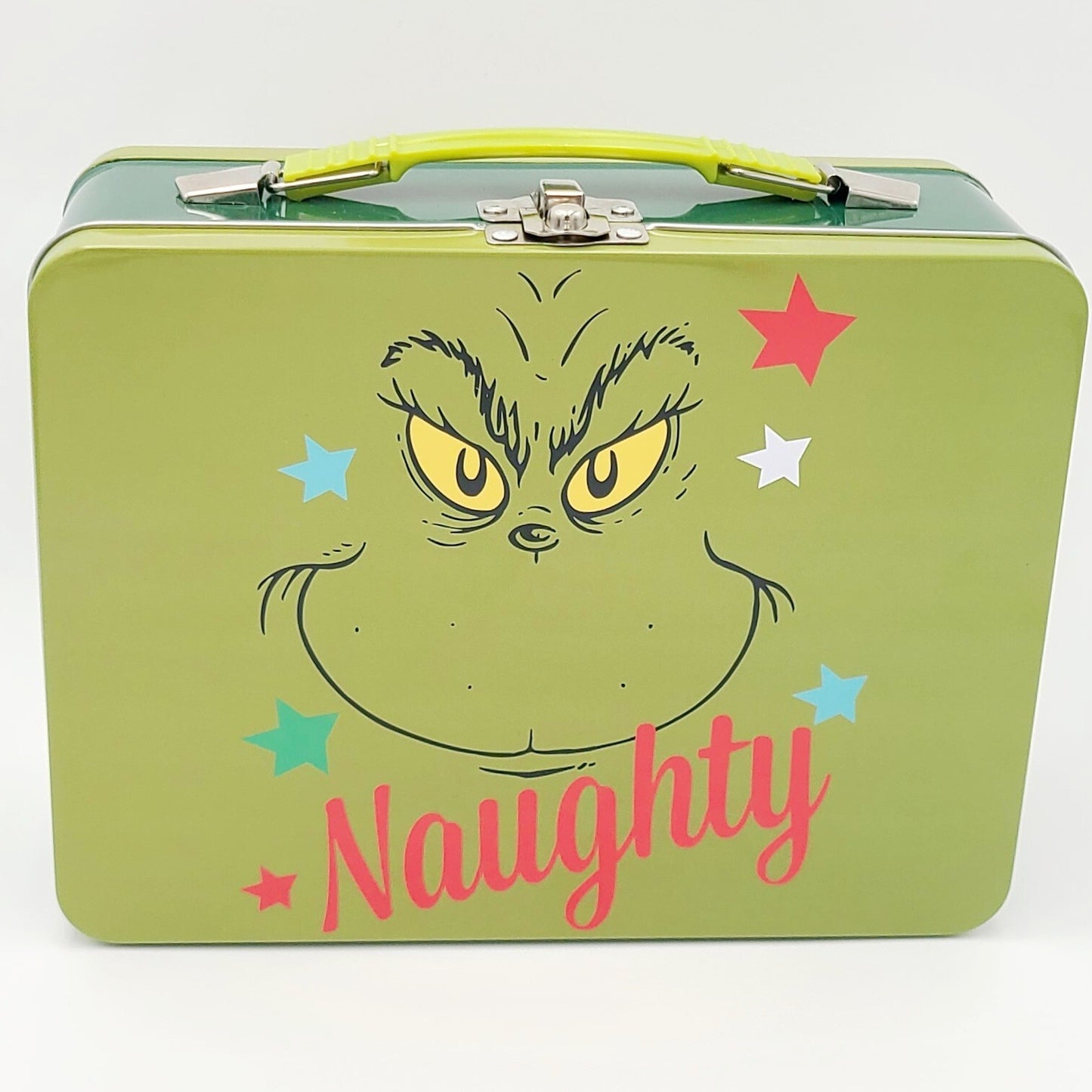 Universal Studios The Grinch Naughty Nice Large Tin Lunch Box Christmas Lunchbox