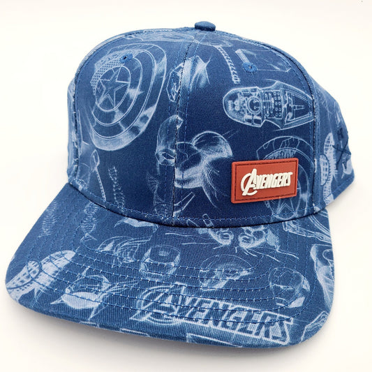 NEW Disney Parks Adult Marvel Heroes & Villains Avengers 60th Anniv Hat Cap Blue