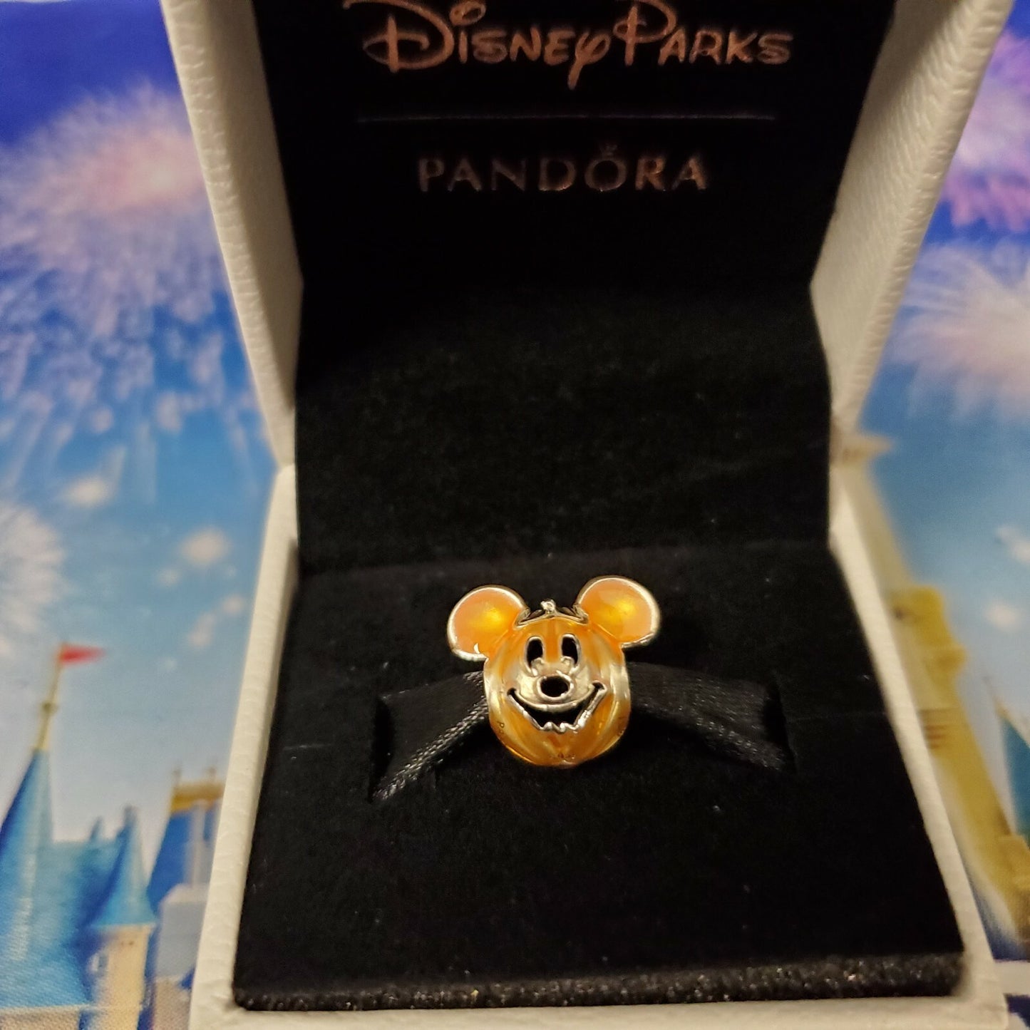 *Pandora Pumpkin* Disney World Parks Charm Mickey Mouse BOO WDW Orange Halloween