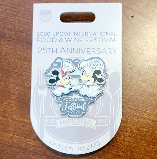 Disney Parks 2020 EPCOT International Food & Wine Festival Mickey & Minnie Pin