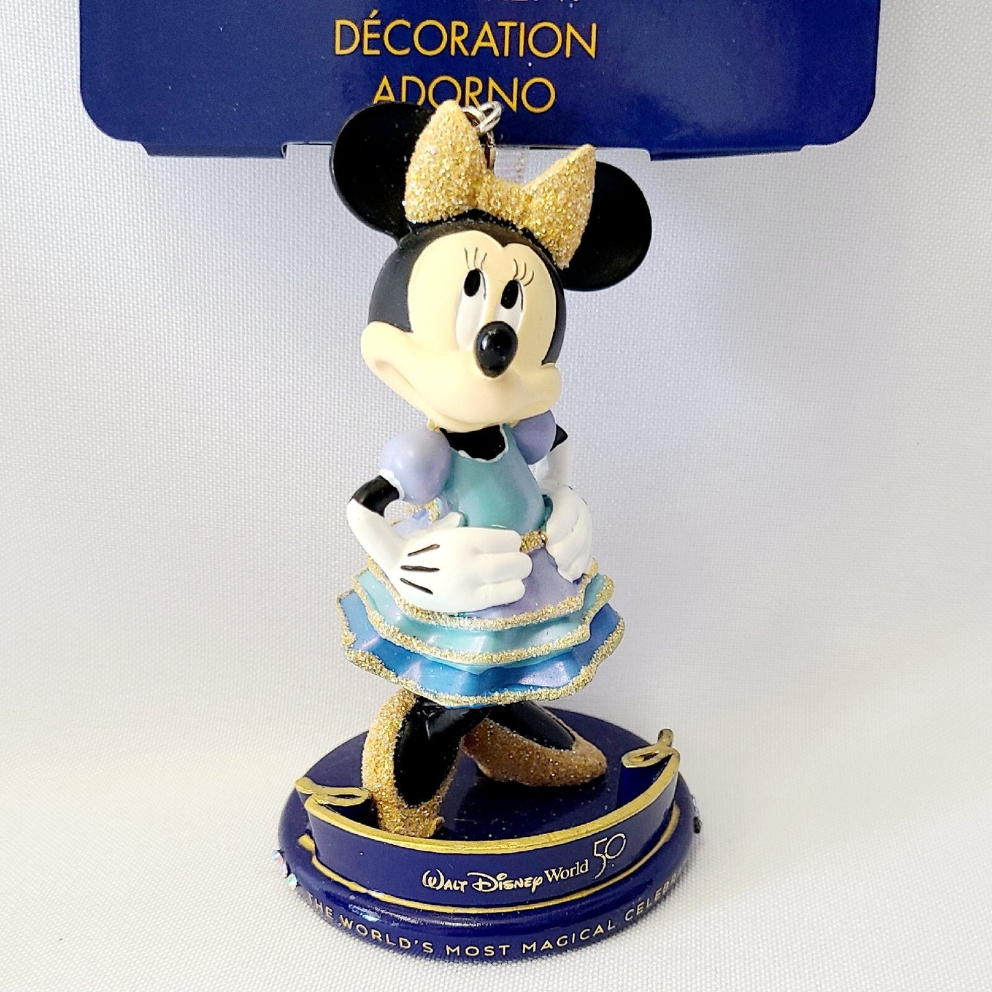 *2 Ornament Set* Walt Disney World Park 50th Anniversary Mickey Minnie Christmas