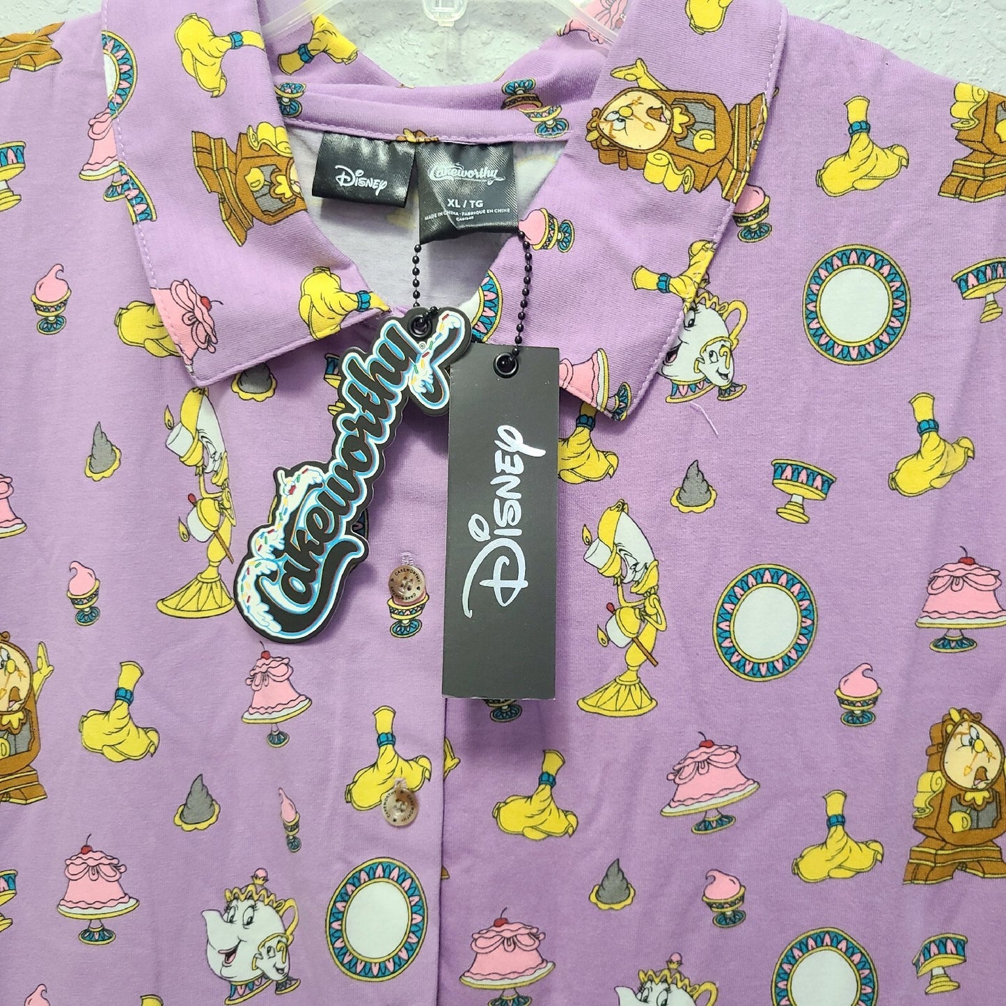 XL Disney Shop Cakeworthy Beauty & the Beast Be Our Guest Purple Dress Lumiere