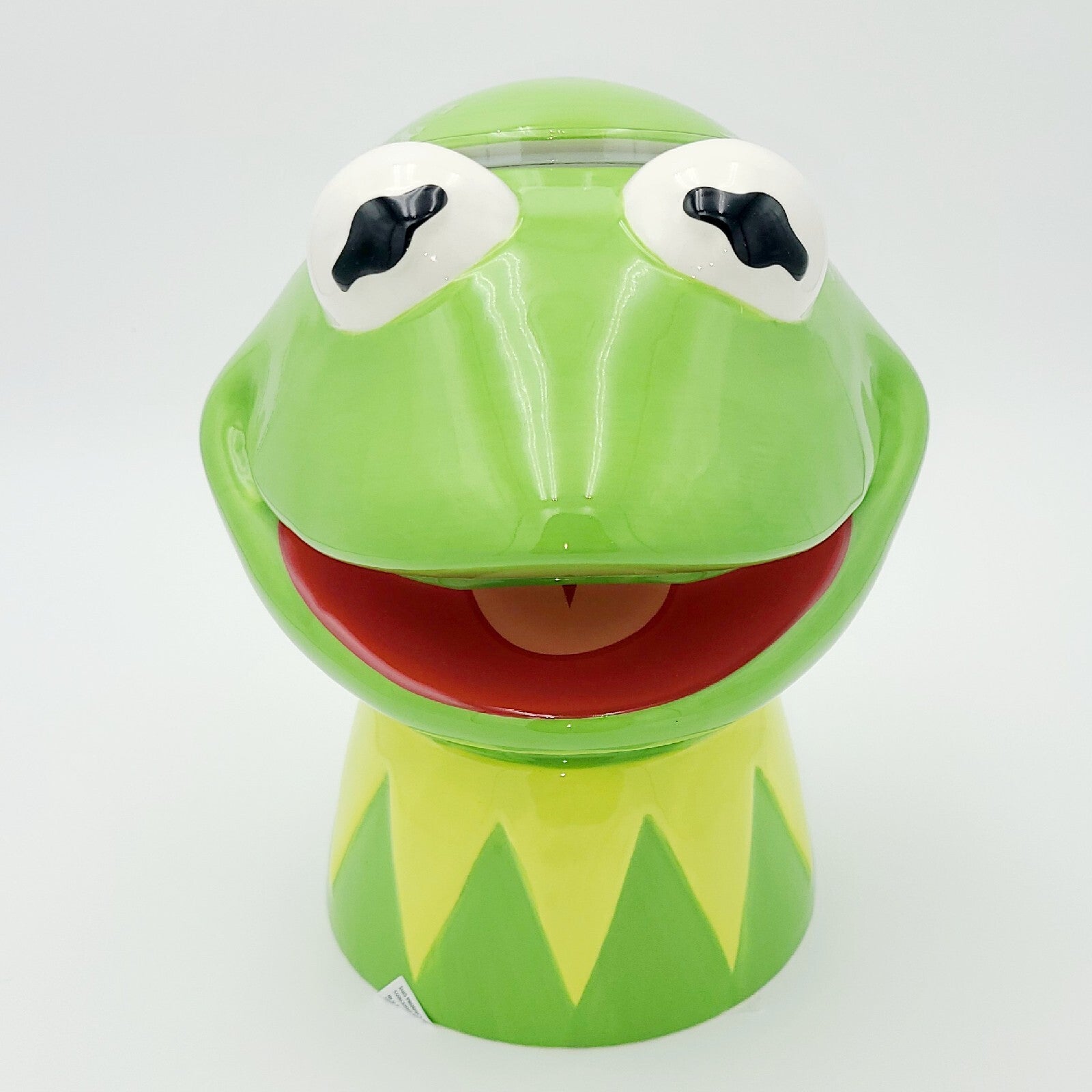 NEW 2023 Disney Parks The Muppets Kermit The Frog Ceramic Green 9.5" Cookie Jar