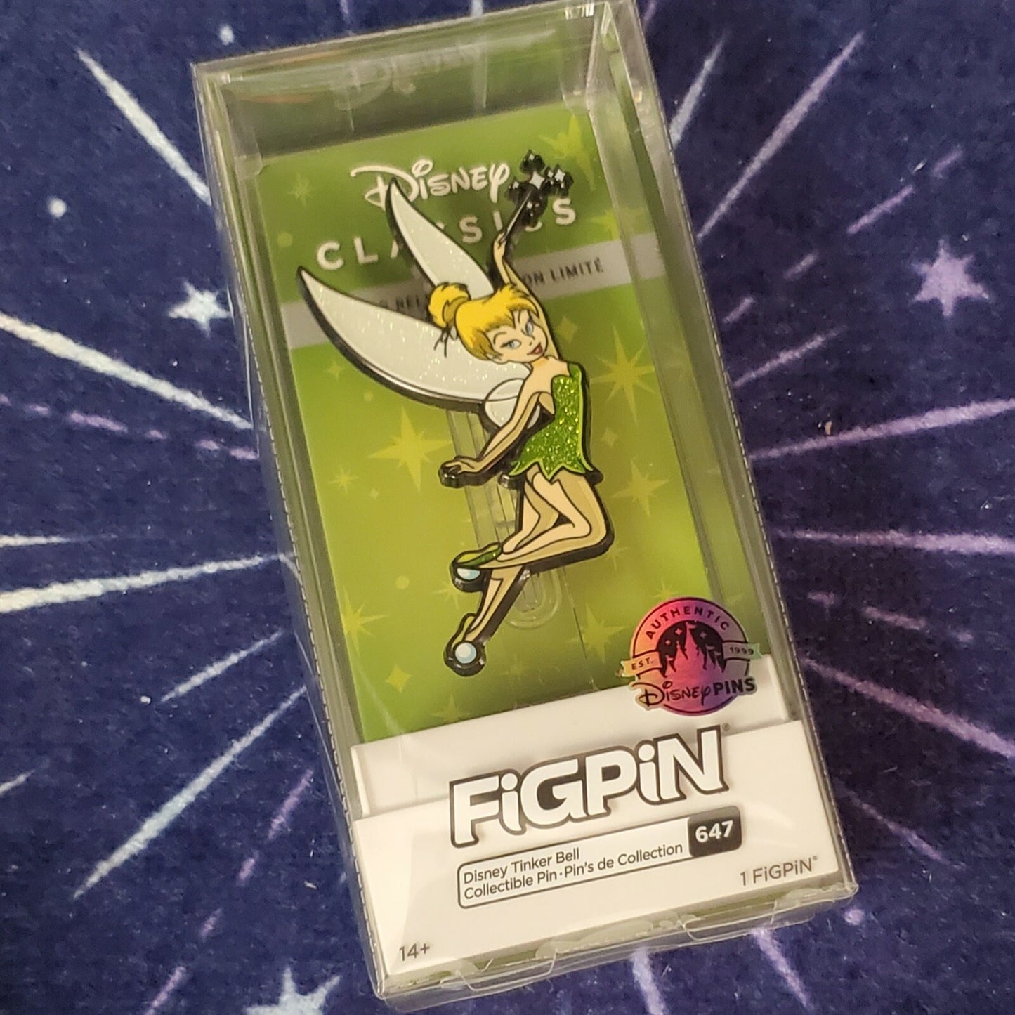 NEW Disney Parks 2022 FIGPIN #647 Tinker Bell Peter Pan Pin Limited Release LR