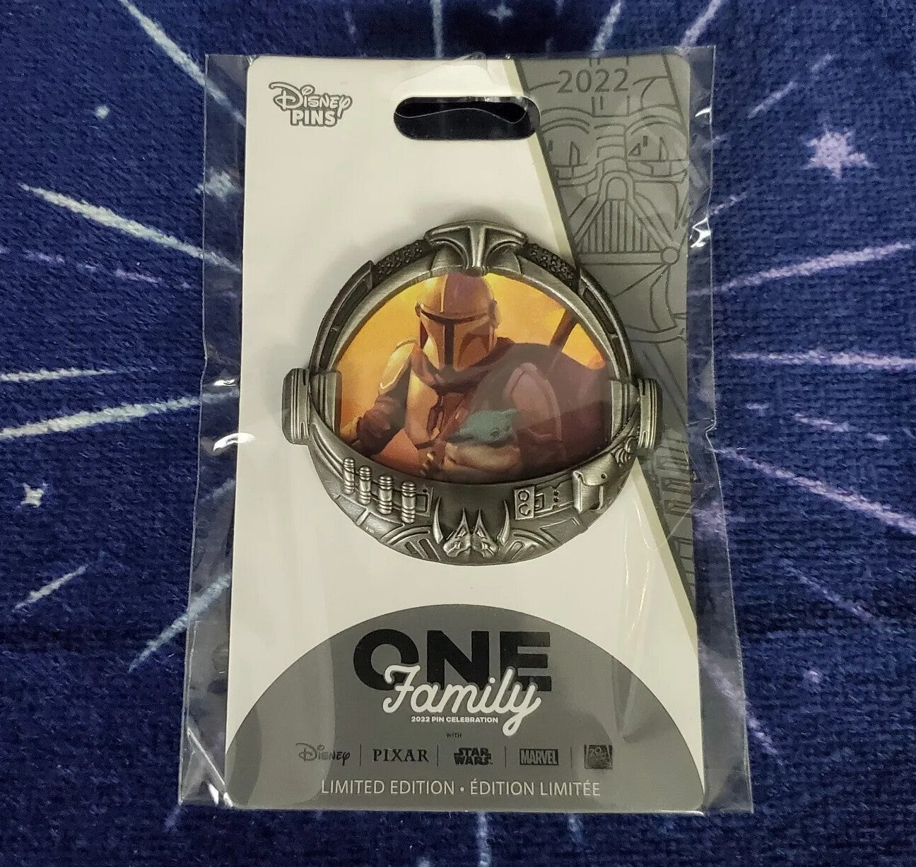 NEW 2022 Disney Parks One Family Event LE 500 Star Wars The Mandalorian Pin