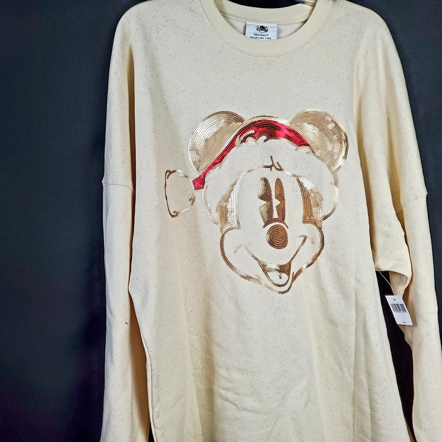 LARGE 2022 Walt Disney World Parks Christmas Holiday Santa Mickey Spirit Jersey