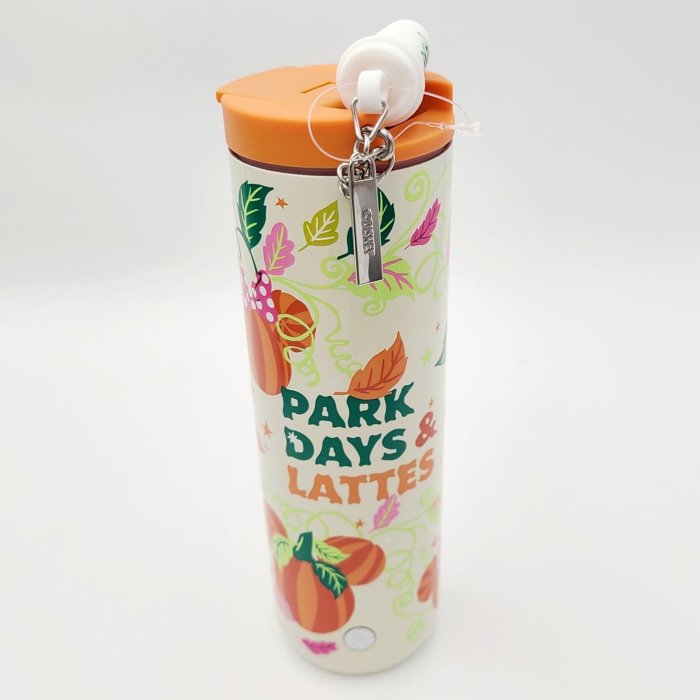 Disney Parks Days & Lattes 2025 Starbucks Halloween Pumpkin Tumbler Cup & Charm
