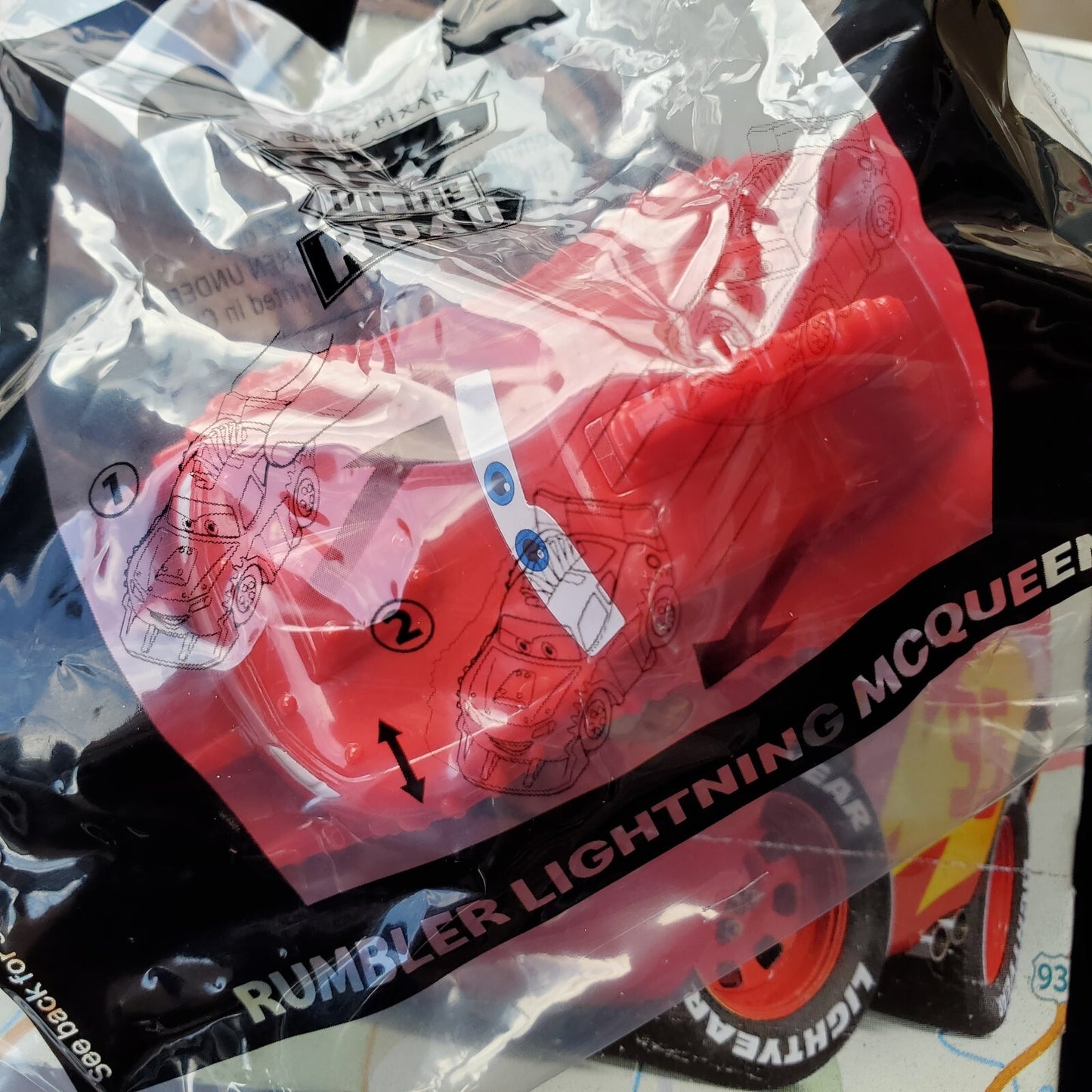McDonald's Disney Cars on the Road Happy Meal Toy #4 Rumbler Lightning Mcqueen