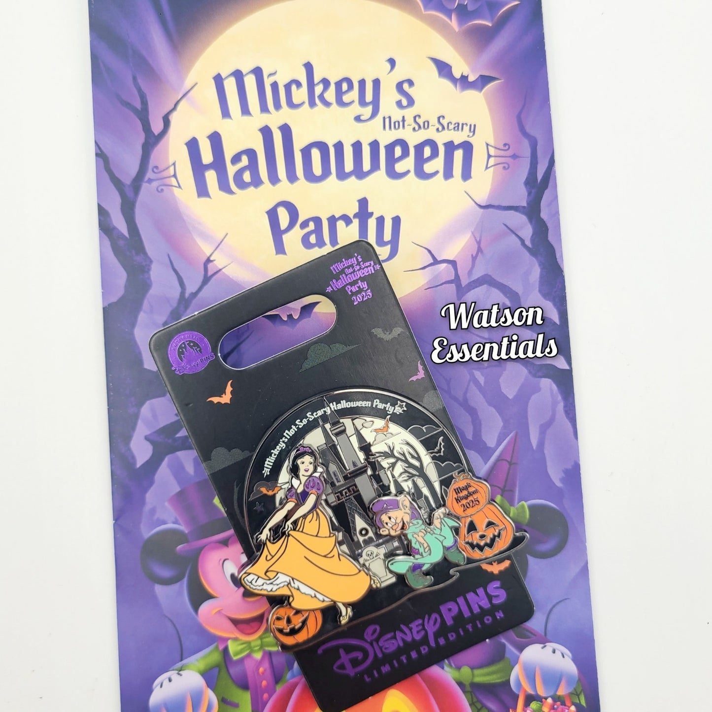 2025 Disney World Parks Snow White Dopey Mickey Not So Scary Halloween Party Pin