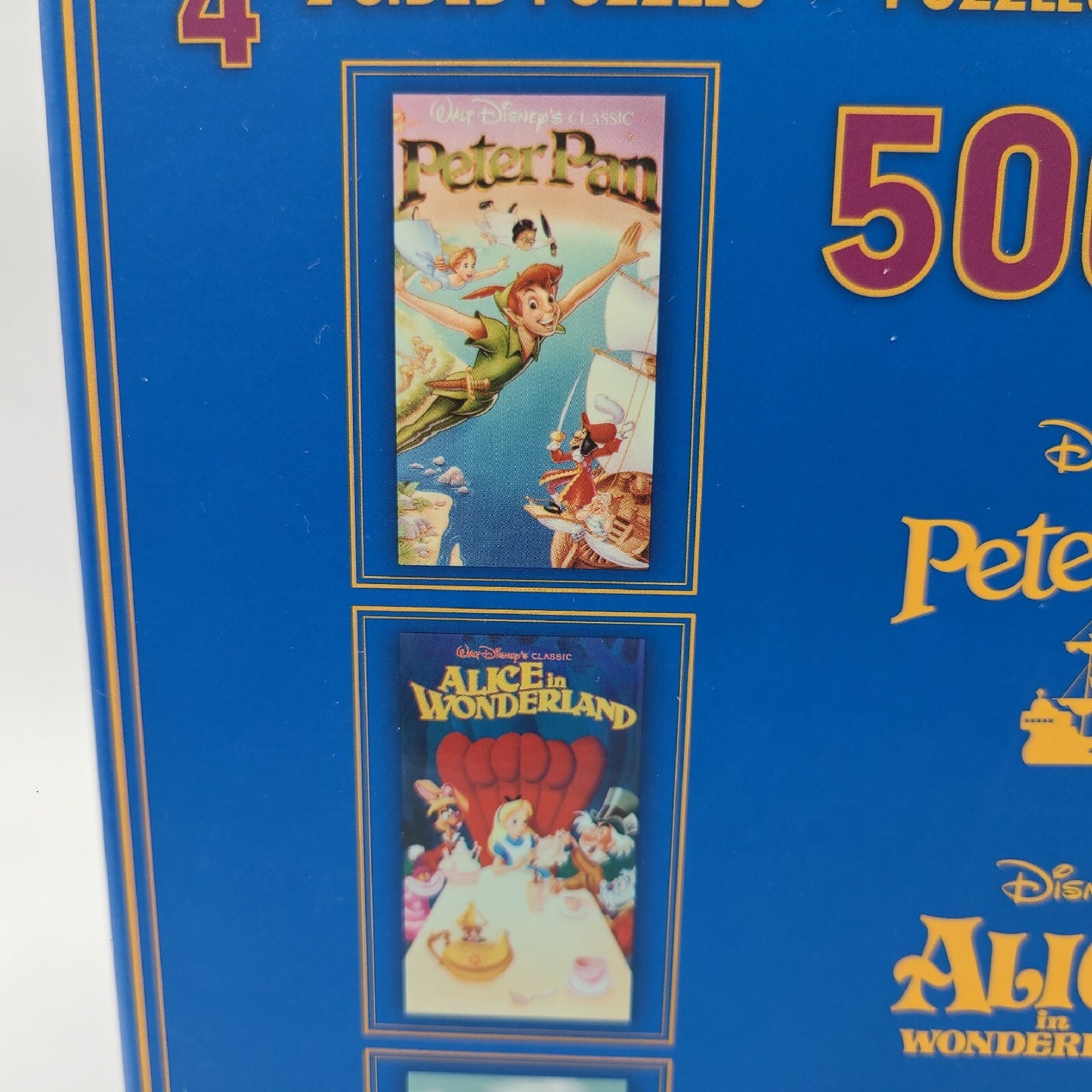 Disney Park Storybook Classics 4-Pack Puzzle Set Pinocchio Dumbo Peter Pan Alice