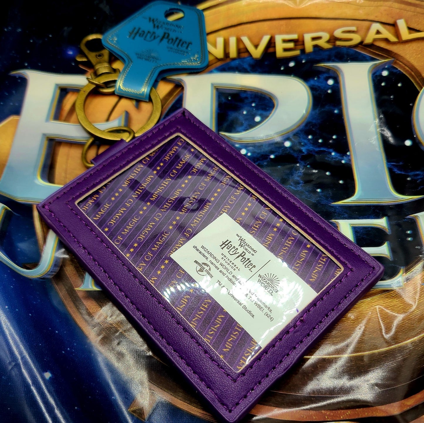 EPIC Universe Ministry Of Magic Auror ID Holder Badge Keychain Universal Orlando