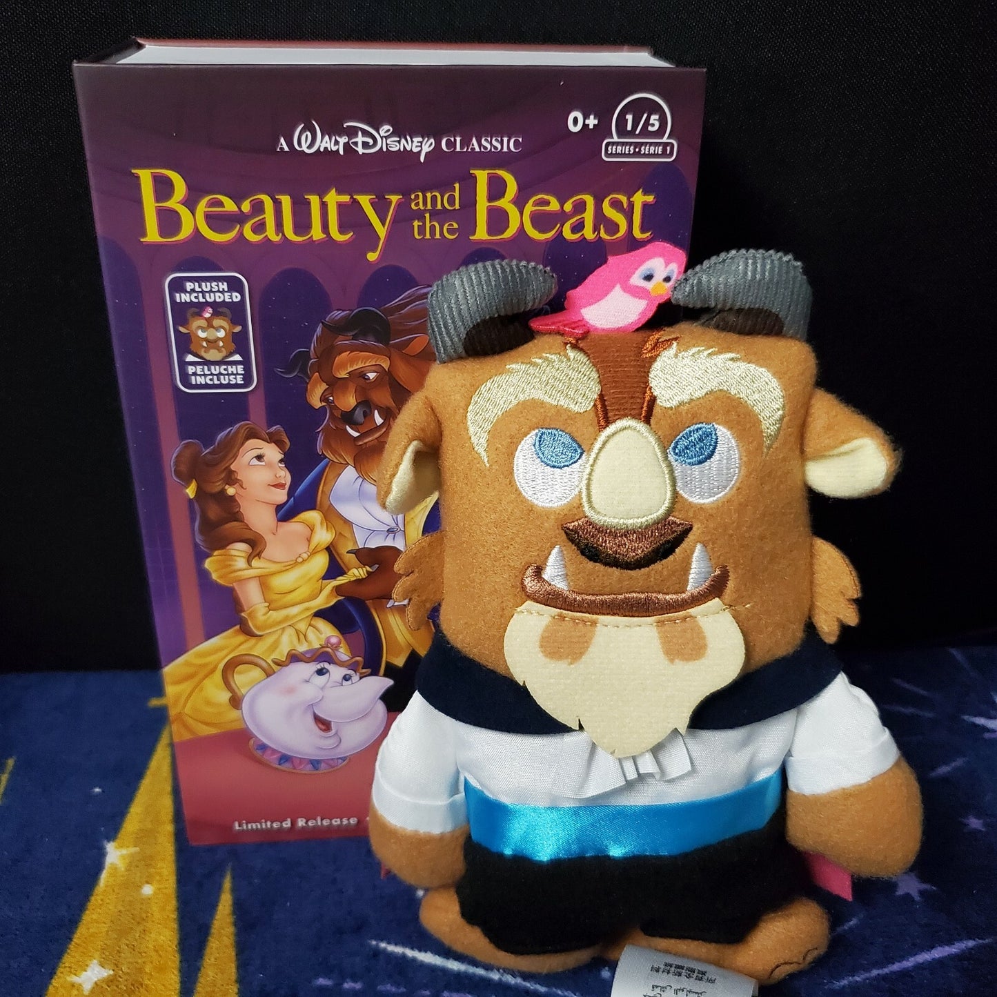 *5 VHS Small Plush Set* Disney Parks Series 1 Beauty Beast, Dumbo, Monsters Inc