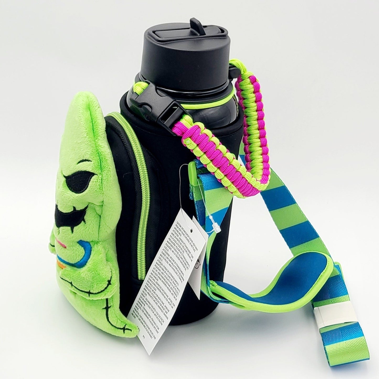 Disney Park Oogie Boogie Water Bottle & Drink Carrier Holder Crossbody Strap NBC