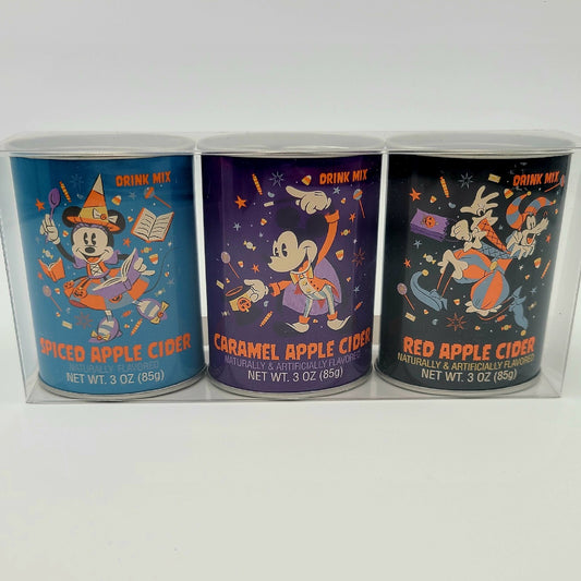 EXPIRED Disney Parks Halloween Apple Cider Drink Mix Spiced, Caramel, Red Mickey