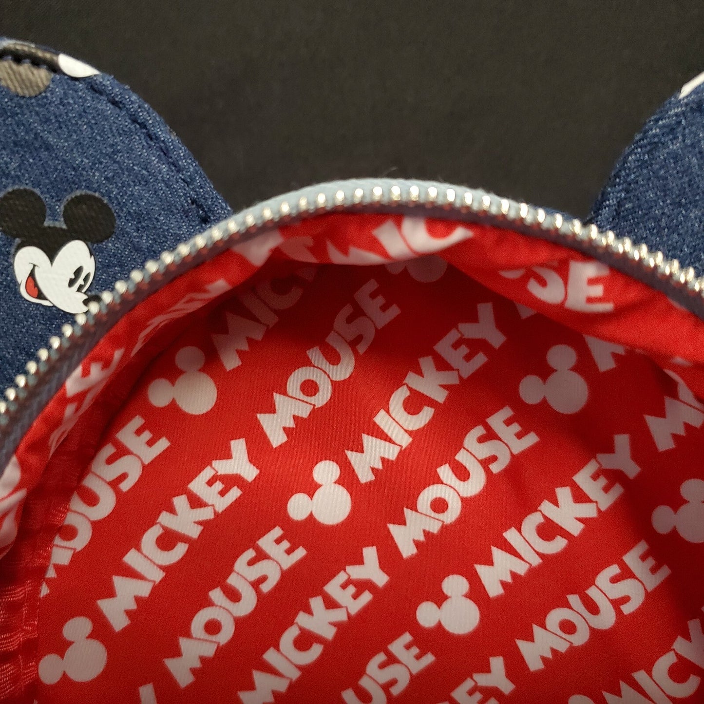 *Loungefly Mini Backpack & Wallet Set* Disney Park Mickey Mouse Blue Denim NEW