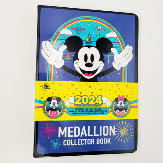 NEW Disney Park 2024 Collectible Medallion Coin Holder Book Binder Mickey Mouse