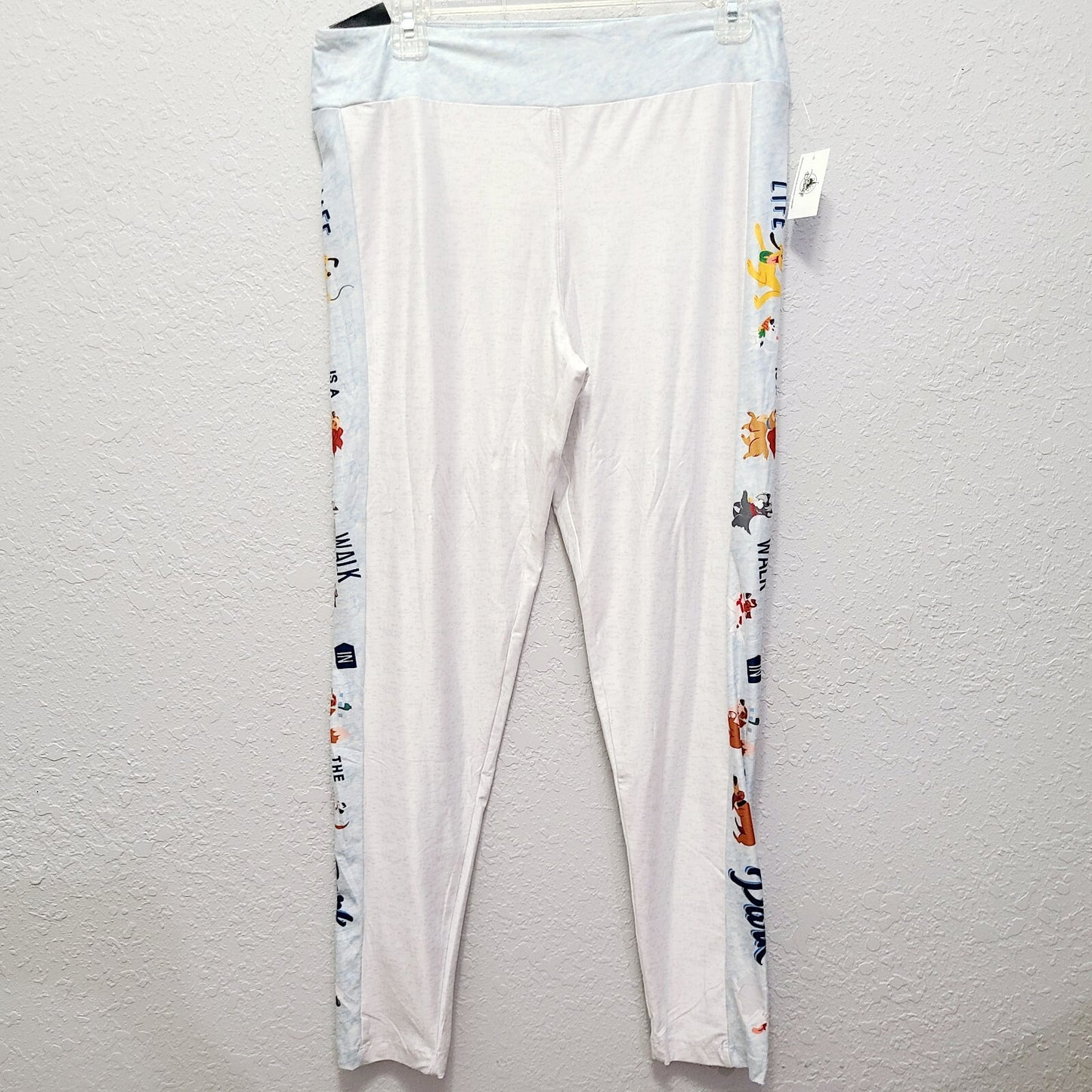 LARGE Walt Disney World Dogs Leggings Life Is A Walk in the Park Women Pluto NEW