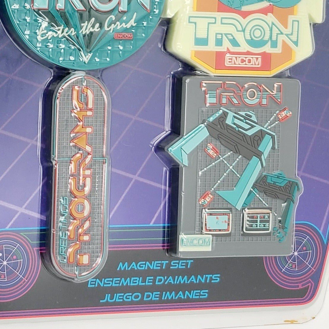 *Magnet Set* Disney World Parks Tron Lightcycle Run Greetings Program Encom GITD