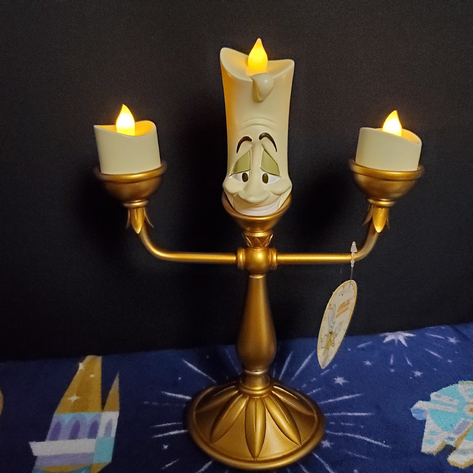 NEW Disney Parks Beauty And The Beast Lumiere Light Up Candelabra Figure 11”