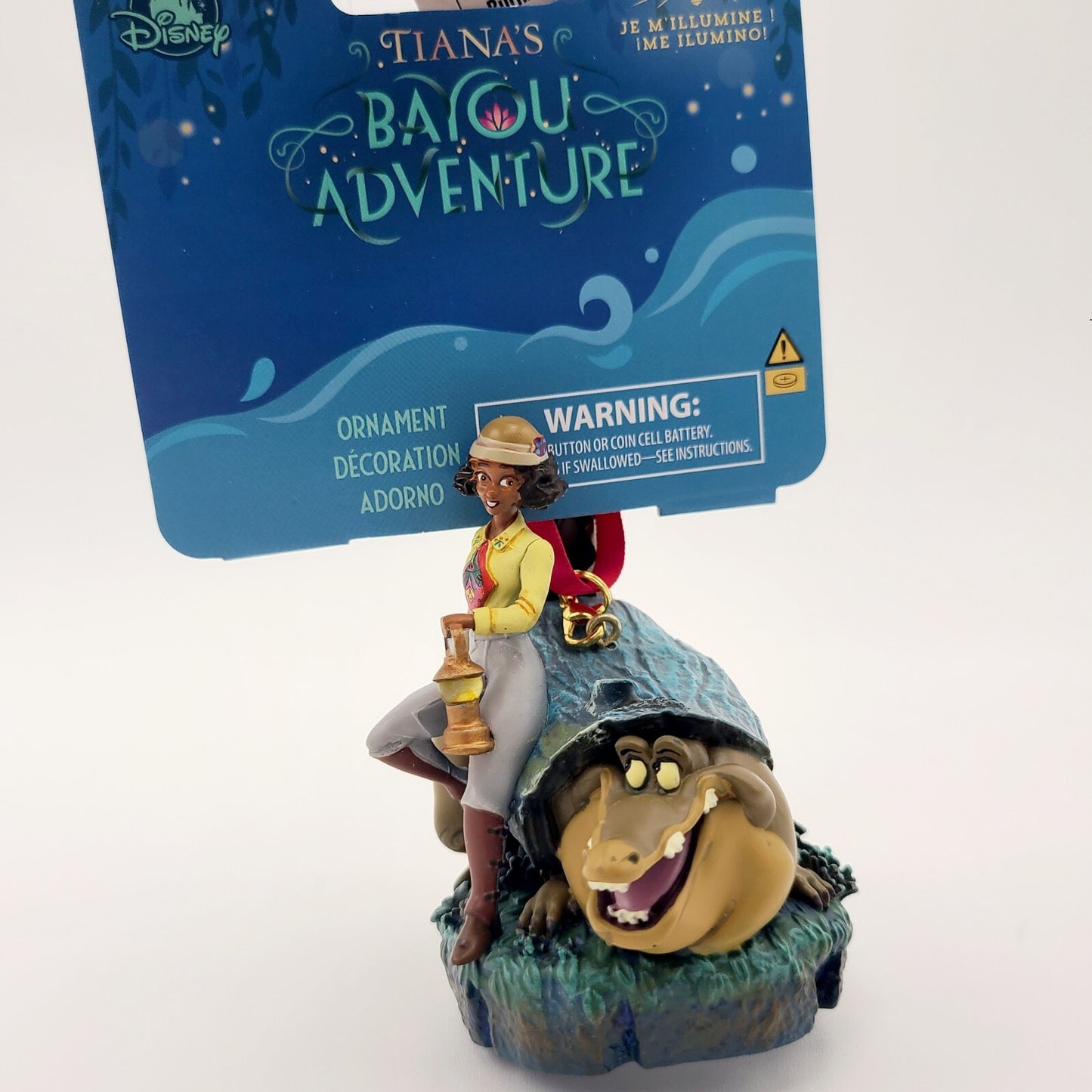 Light-Up ORNAMENT 2024 Disney Park Tiana Bayou Adventure Holiday Louis Alligator