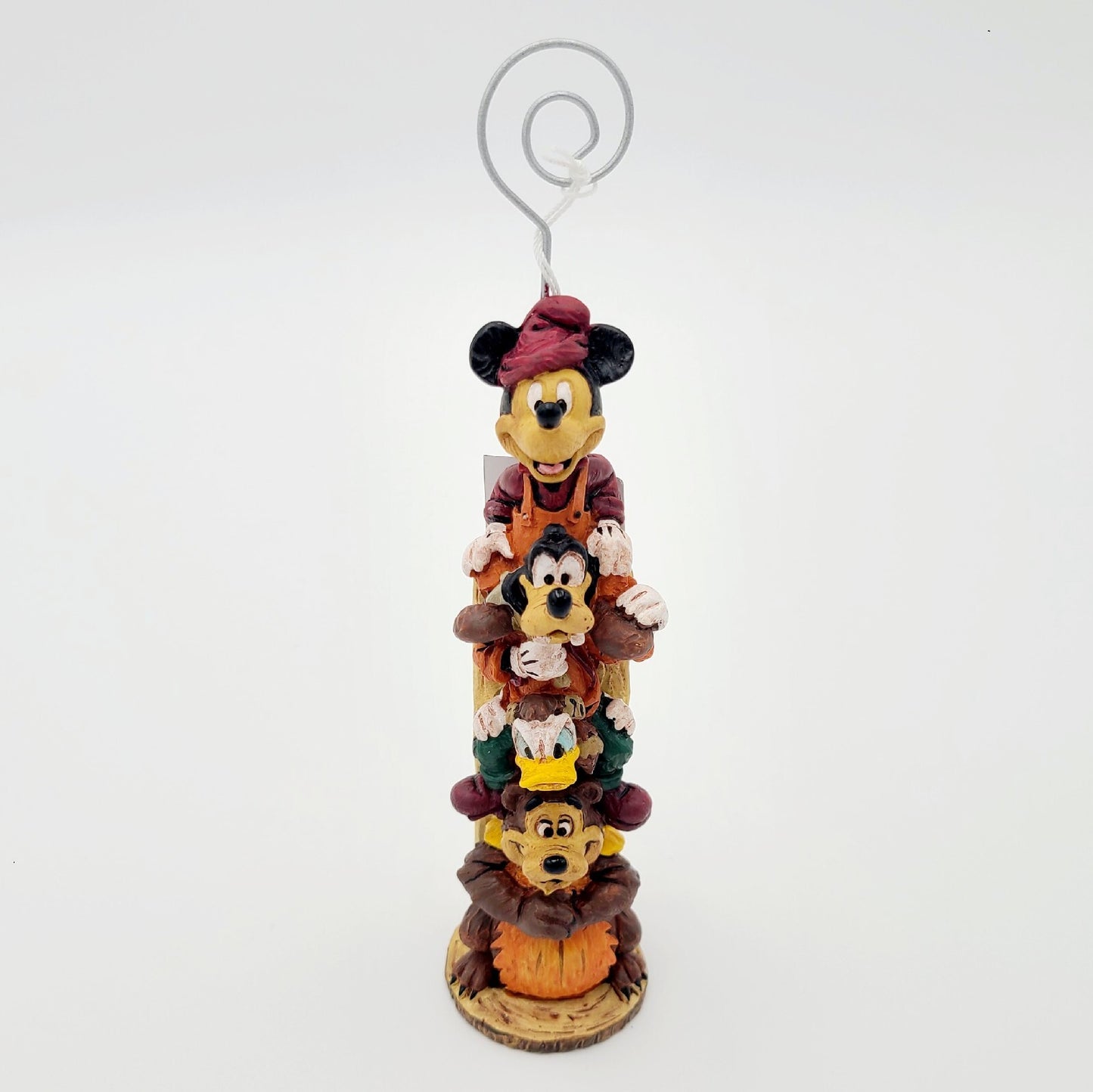 NEW Disney Parks Wilderness Lodge Resort Mickey Goofy Donald Totem Photo Holder