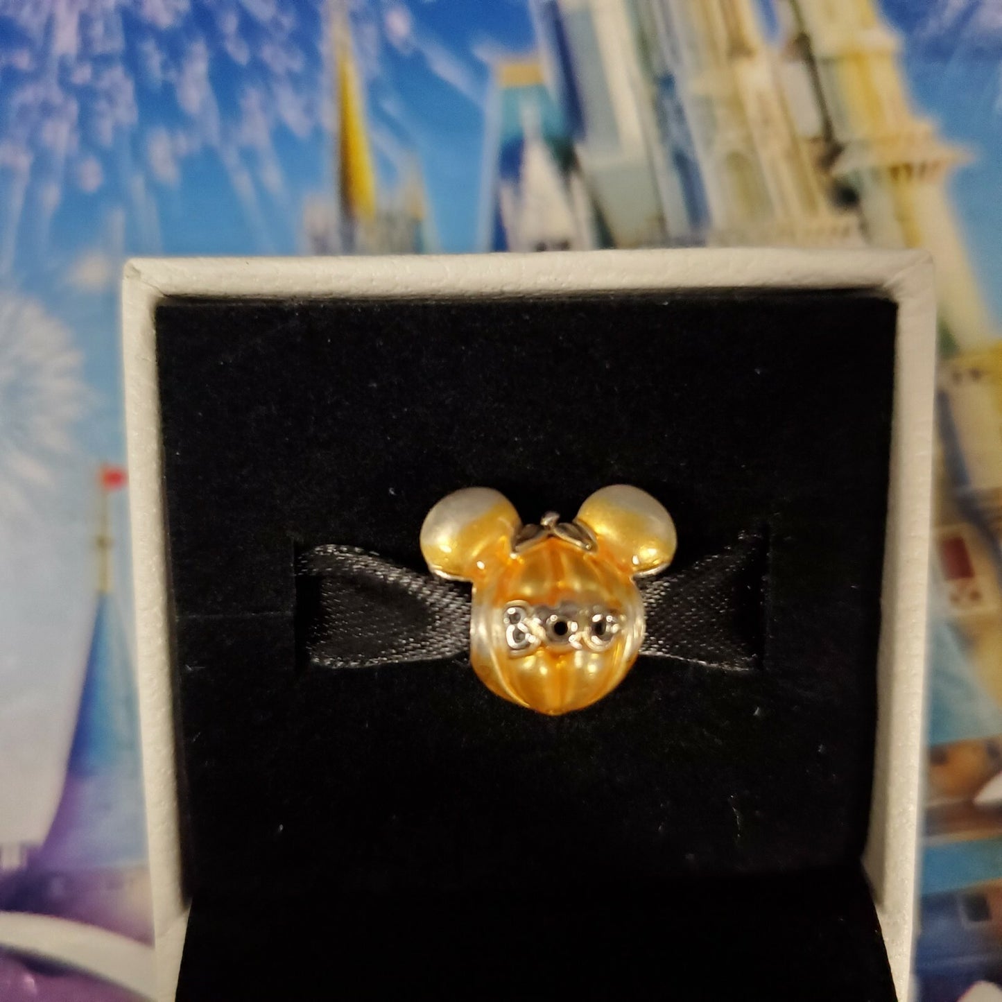 *Pandora Pumpkin* Disney World Parks Charm Mickey Mouse BOO WDW Orange Halloween