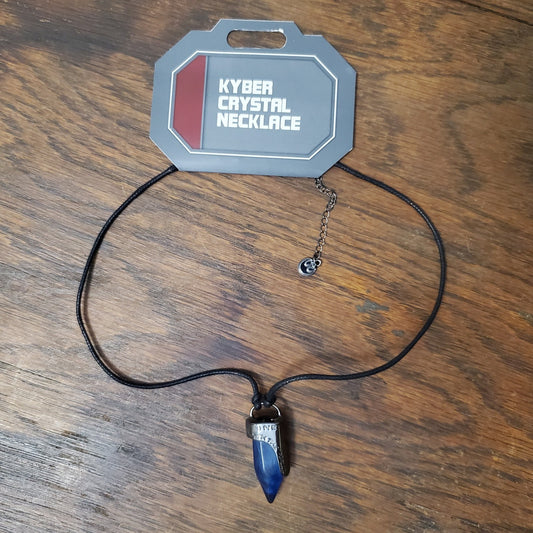 Disney World Star Wars Galaxy’s Edge BLUE Kyber Crystal Necklace Dok-Ondar's NEW